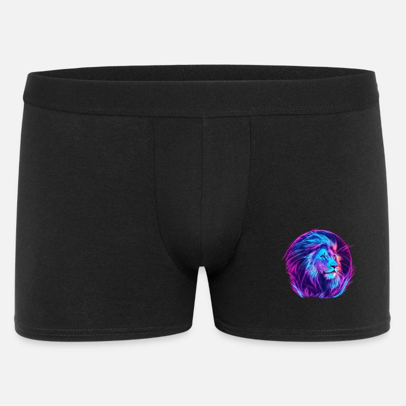 Lion Vaporwave EDM - Boxer Homme - noir