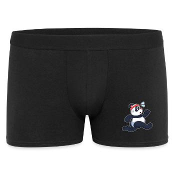 Panda Jogger Jogging Sport - Men's Boxer Shorts - black - Front
