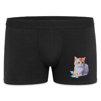 cute cat - Men's Boxer Shorts - black - Front