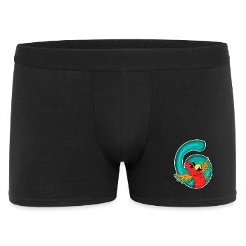 6 Anniversaire 6 ans avec motif animal - six - Boxer Homme - noir - Devant