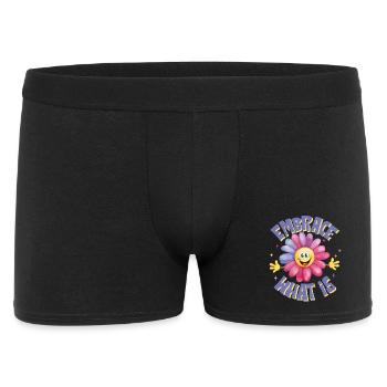 positive Einstellung, Lebensfreude, Lebensfreude - Männer Boxer Shorts - Schwarz - Vorne