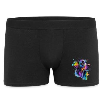 Labrador - Männer Boxer Shorts - Schwarz - Vorne