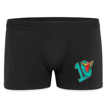 10 birthday 10 years old with animal motif - ten - Men's Boxer Shorts - black - Front