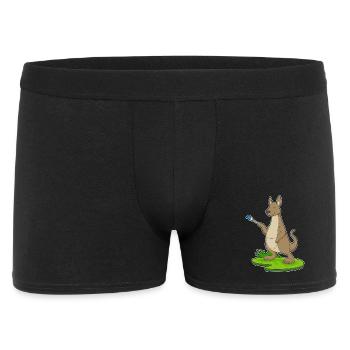 Känguru Maler Pinsel Malen - Männer Boxer Shorts - Schwarz - Vorne
