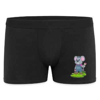 Maus Maler Pinsel Malen - Männer Boxer Shorts - Schwarz - Vorne