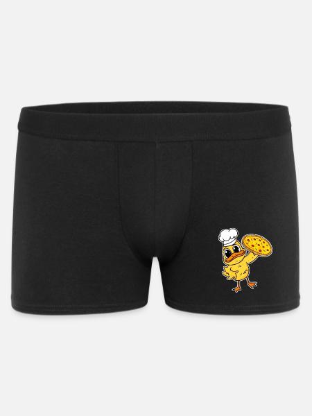 pizza maker pizza chef duck italy - Men's Boxer Shorts - black