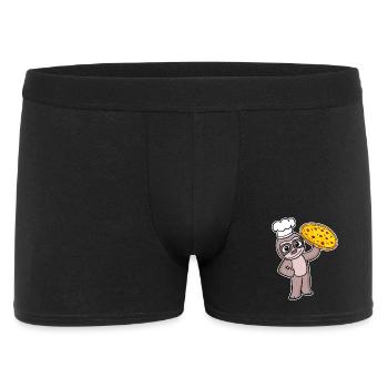 pizza maker pizza chef sloth Italy - Men's Boxer Shorts - black - Front