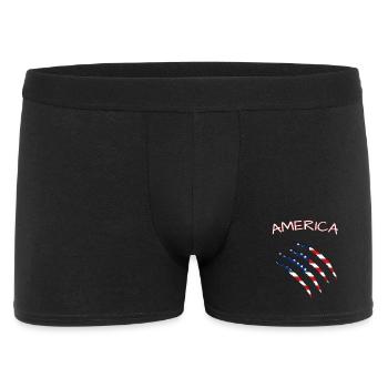 America, Claws, Cuts, Amerika, USA, American Flag  - Männer Boxer Shorts - Schwarz - Vorne