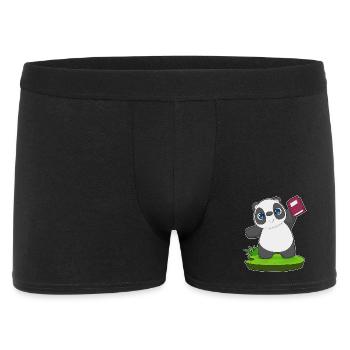 Panda Book - Men's Boxer Shorts - black - Front