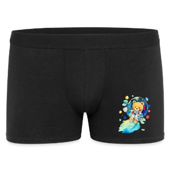 Teddy bear in space - Men's Boxer Shorts - black - Front