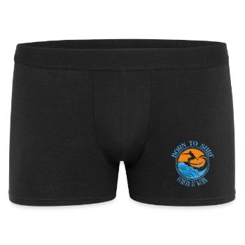 Born to surf forced to work - Surfing Lover Tee - Men's Boxer Shorts - black - Front