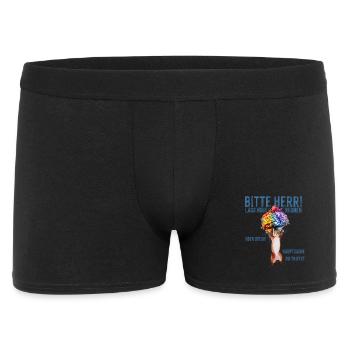 Humorvolles Neuro-Design mit Sammel-Motivierer - Männer Boxer Shorts - Schwarz - Vorne