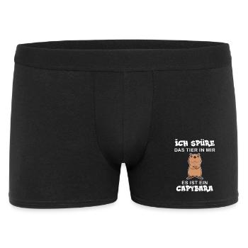 Capybara Wasserschwein Geschenk - Männer Boxer Shorts - Schwarz - Vorne