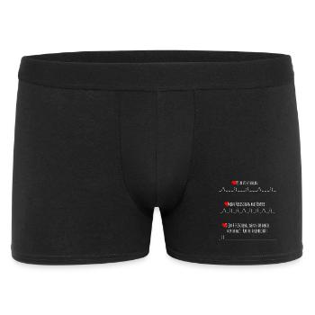 Kaffee Herzschlag Nicht Ansprechen Montag Büro - Männer Boxer Shorts - Schwarz - Vorne