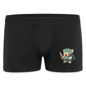 Guerrier fou avec épée - Boxer Homme - noir - Devant