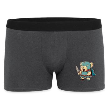 Mad warrior with sword - Men's Boxer Shorts - charcoal grey - Front