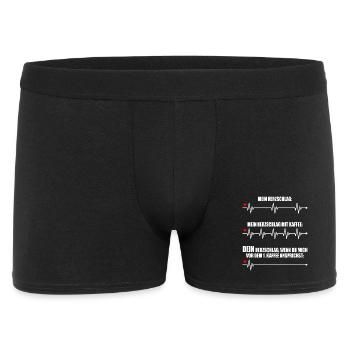 Kaffee Herzschlag Nicht Ansprechen Montag Büro - Männer Boxer Shorts - Schwarz - Vorne