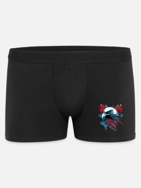 Patriotic eagle with lettering - Men's Boxer Shorts - black