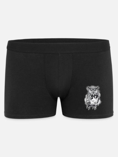 Geometric owl - Men's Boxer Shorts - black