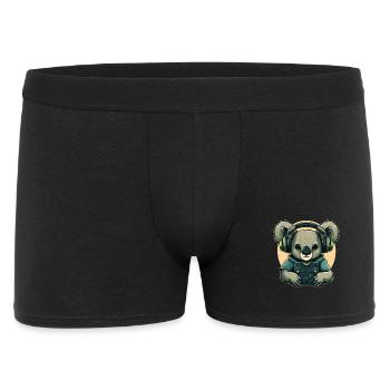 Koala ours avec Walkman - Boxer Homme - noir - Devant
