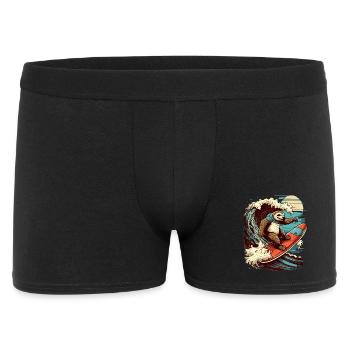 Cool surf paresseux au clair de lune - Boxer Homme - noir - Devant