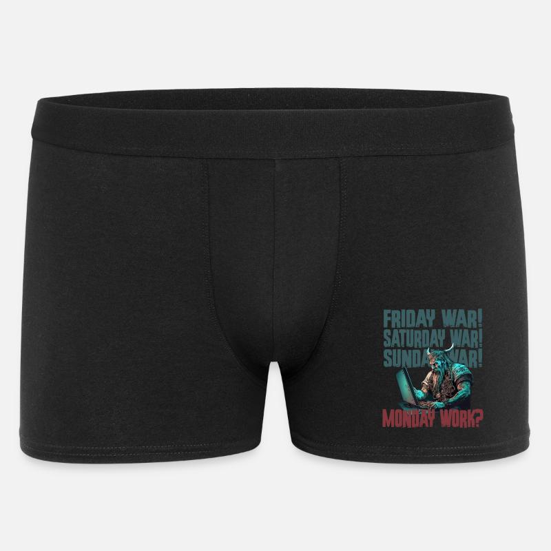 Monday work Programming Vikings - Men's Boxer Shorts - black