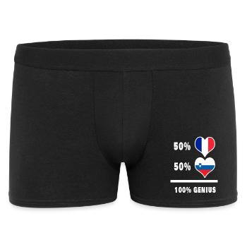 Slovenia and France 100% awesome flags - Men's Boxer Shorts - black - Front