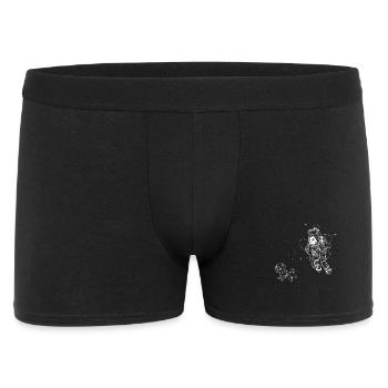 Funny Animal Dog in Space Astronaut - Men's Boxer Shorts - black - Front