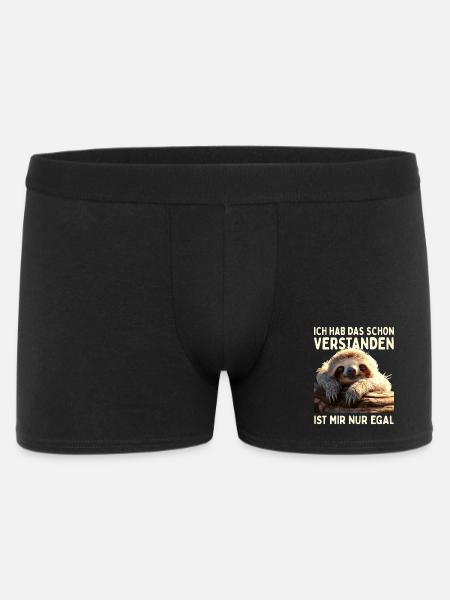 Hab Das Schon Verstanden Ist Mir Nur Egal Faultier - Männer Boxer Shorts - Schwarz