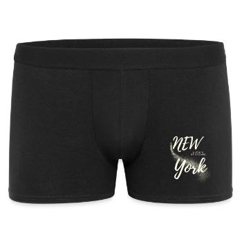 Motivierende New York Skyline Schriftart - Männer Boxer Shorts - Schwarz - Vorne