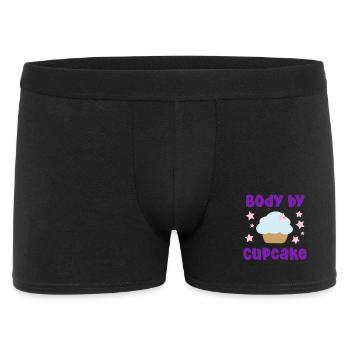 Body by cupcake - Männer Boxer Shorts - Schwarz - Vorne