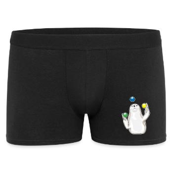 Seal juggler juggling - Men's Boxer Shorts - black - Front