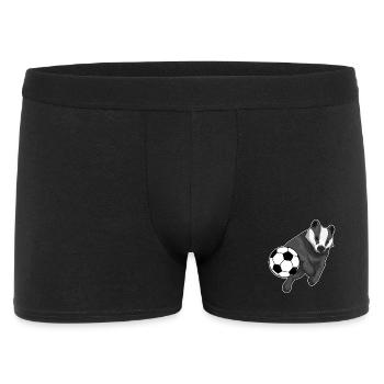 Dachs Fußballspieler Fußball - Männer Boxer Shorts - Schwarz - Vorne