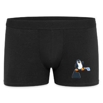 Penguin Firefighter Fire Hose Fire Brigade - Men's Boxer Shorts - black - Front