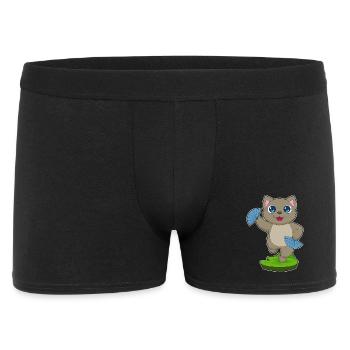 Ventilateur à main de chat - Boxer Homme - noir - Devant