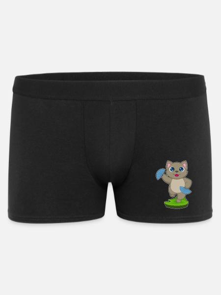 Cat Hand Fan - Men's Boxer Shorts - black