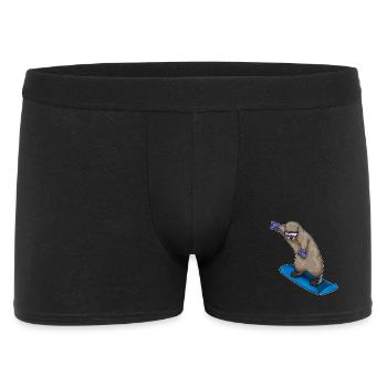 Otter Snowboarder Snowboard - Boxer Homme - noir - Devant
