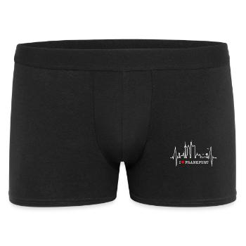 Frankfurt Skyline Herzschlag FFM Fan Liebe Hessen - Men's Boxer Shorts - black - Front