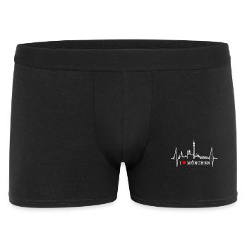 Munich Skyline Heartbeat Bayern Fan Love Munich - Boxer Homme - noir - Devant