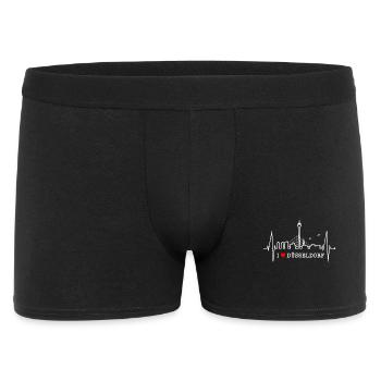 Dusseldorf Skyline Heartbeat Dear Dusseldorf - Men's Boxer Shorts - black - Front