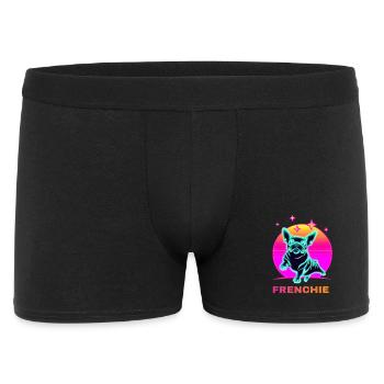 French Bulldog Neon Color 80s Style - Men's Boxer Shorts - black - Front