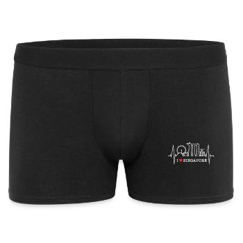Singapore Skyline Heartbeat Asia I Love Singapore - Men's Boxer Shorts - black - Front