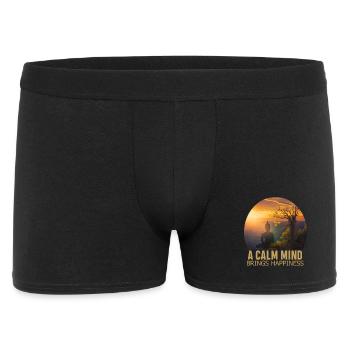 Un calme apporte le bonheur - Boxer Homme - noir - Devant