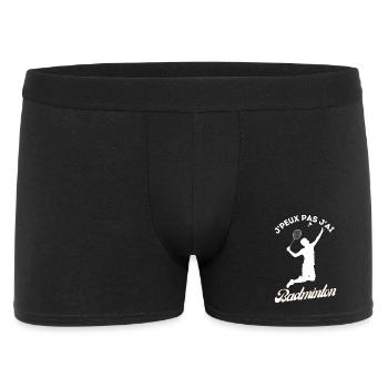 J'Peux Pas J'ai Badminton Cadeau humoristique - Boxer Homme - noir - Devant
