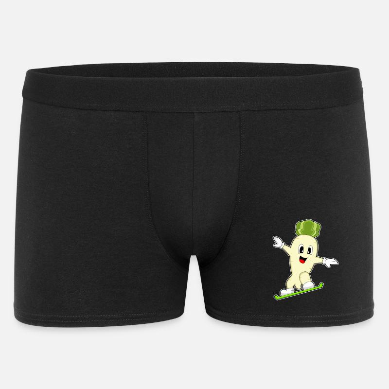 Radieschen Snowboarder Snowboard - Männer Boxer Shorts - Schwarz