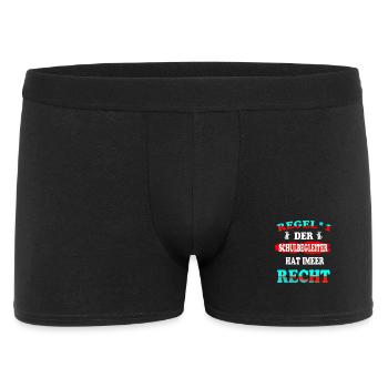 Regel 1 Der Schulbegleiter hat immer Recht - Männer Boxer Shorts - Schwarz - Vorne