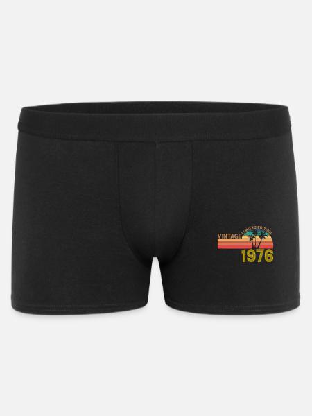 Vintage 1976 Limited Edition Retro Birthay - Men's Boxer Shorts - black