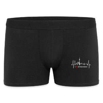 Nuremberg Skyline Heartbeat Fan Heart Love Nuremberg - Men's Boxer Shorts - black - Front