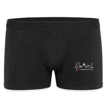 Barcelona Skyline Spain Heartbeat Fan Barcelona - Men's Boxer Shorts - black - Front