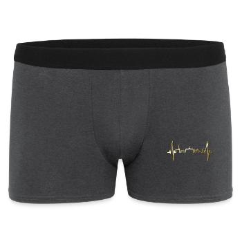 Amsterdam Skyline Niederlande Herzschlag Holland - Männer Boxer Shorts - Anthrazit - Vorne